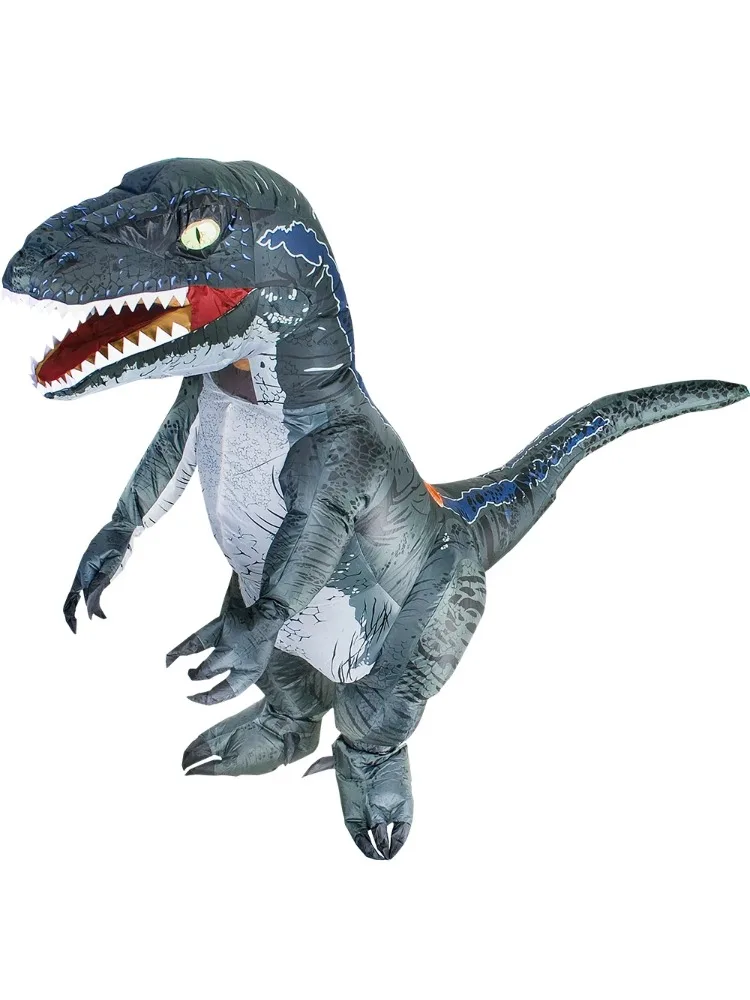 Heißer T-REX Aufblasbares Dinosaurier-Kostüm Velociraptor Halloween Party Cosplay Kostüme für Mann Frau Anime Purim Kostüm Anzug