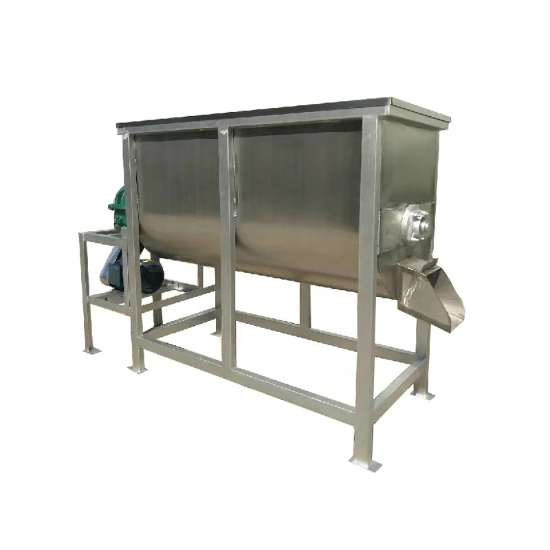 Misturador de farinha grande para alimentos e peixes, misturador de fita industrial para alimentos para animais de estimação, máquina misturadora de concreto, liquidificador de mistura de fita para alimentos úmidos