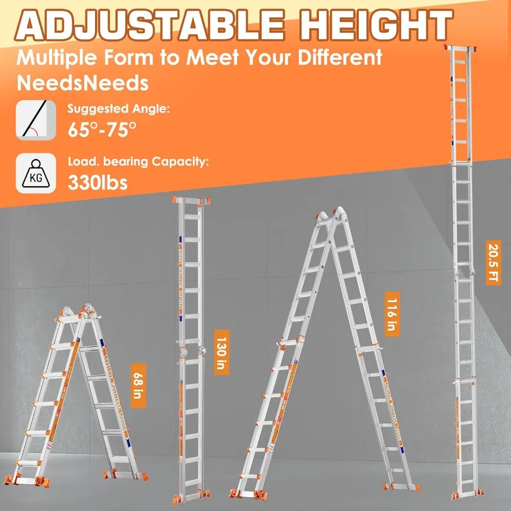 Escalera de estante de fibra de vidrio de 6 pies con capacidad de 300 libras de Louisville Ladder FH1006