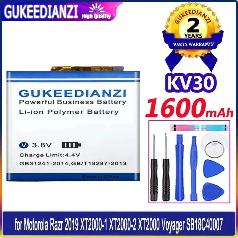 

Mobile Phone Battery KV30 1600Mah For Motorola Moto Razr 2019 XT2000-1 XT2000-2 XT2000 Voyager SB18C40007