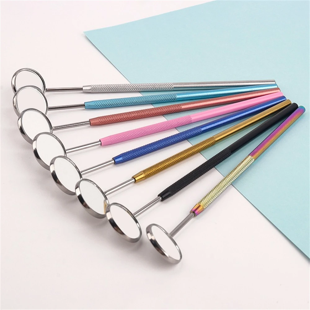 Espejo de extensión de pestañas, forma redonda, desmontable, de acero inoxidable, para levantamiento de pestañas, herramienta de belleza, suministro de accesorios, 1 Uds.