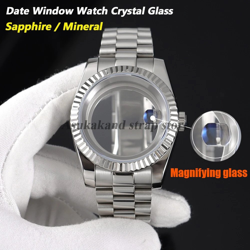 Sapphire Mineral Glass Magnifier Tool Calendar Convex Lens for Date Window High Transparency Watch Crystal Glass Multiple Sizes