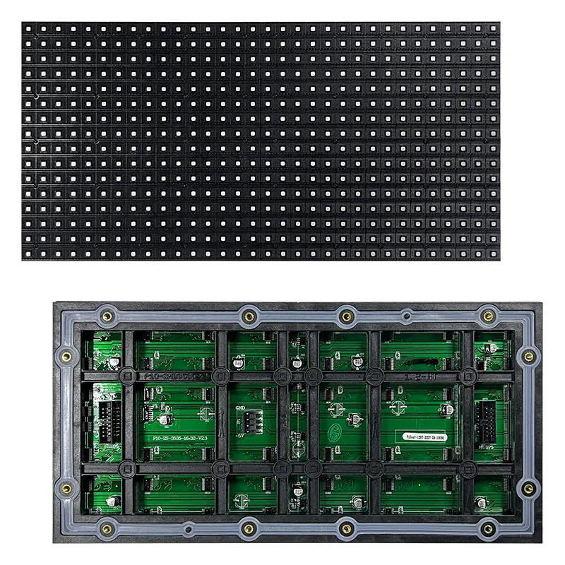 P10 Rgb Led Scherm Paneel Buiten 320*160Mm 32*16 Pixels 1/2Scan Smd3535 Full Color P10 Led Display Module