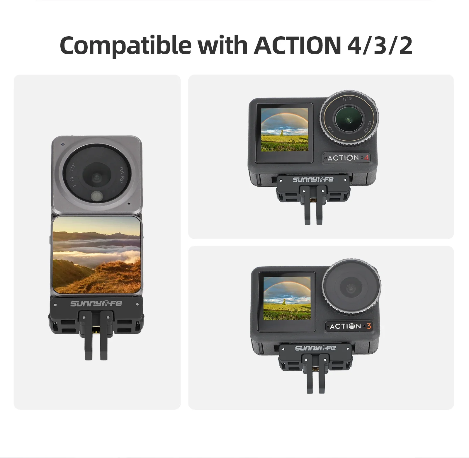 for Dji Action 5 Pro Magnetic Quick-Release Adapter Kit with 1/4 Screw for Gopro 13 for Insta360 X3 Go3 Action Camera Accessory