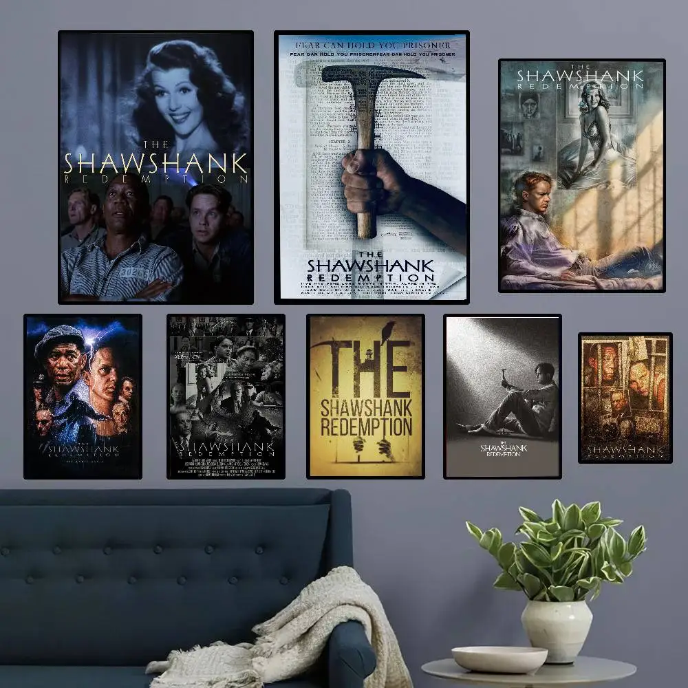 Affiche murale autocollante étanche Shawshank Redemption, décoration esthétique pour la maison, le salon, la chambre et le bar