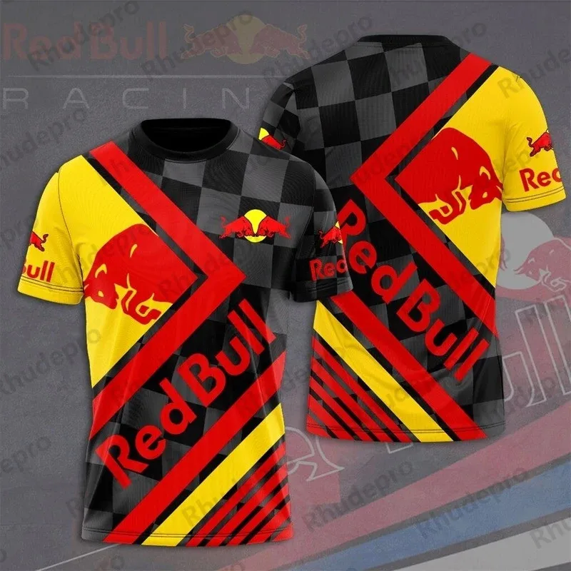 

2025 Red Bull Racing Team Men T-shirts Summer Short Sleeve Tee Shirts 3D print Fashion men Racing Summer 3D Sports T-shirt