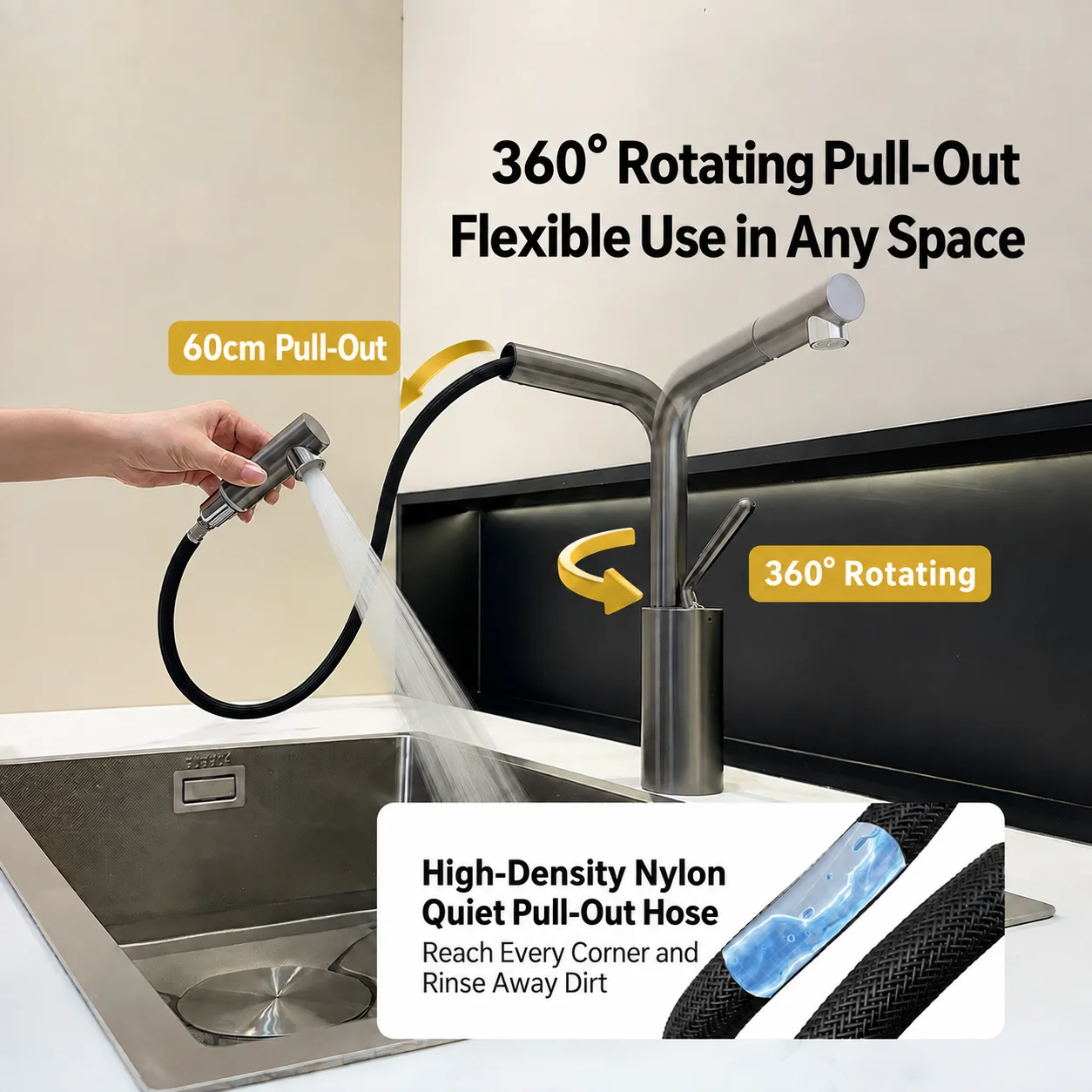 Alman Tasarımı, Pirinç Mutfak  - Basin Mixer Tap incelemesi ve fiyatı