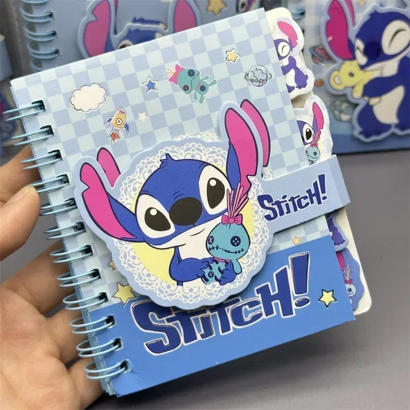 Disney Stitch Notebook Cartoon Anime Cute Students Portable Diary Fashion School Office Supplies Coil Book Children Holiday Gift