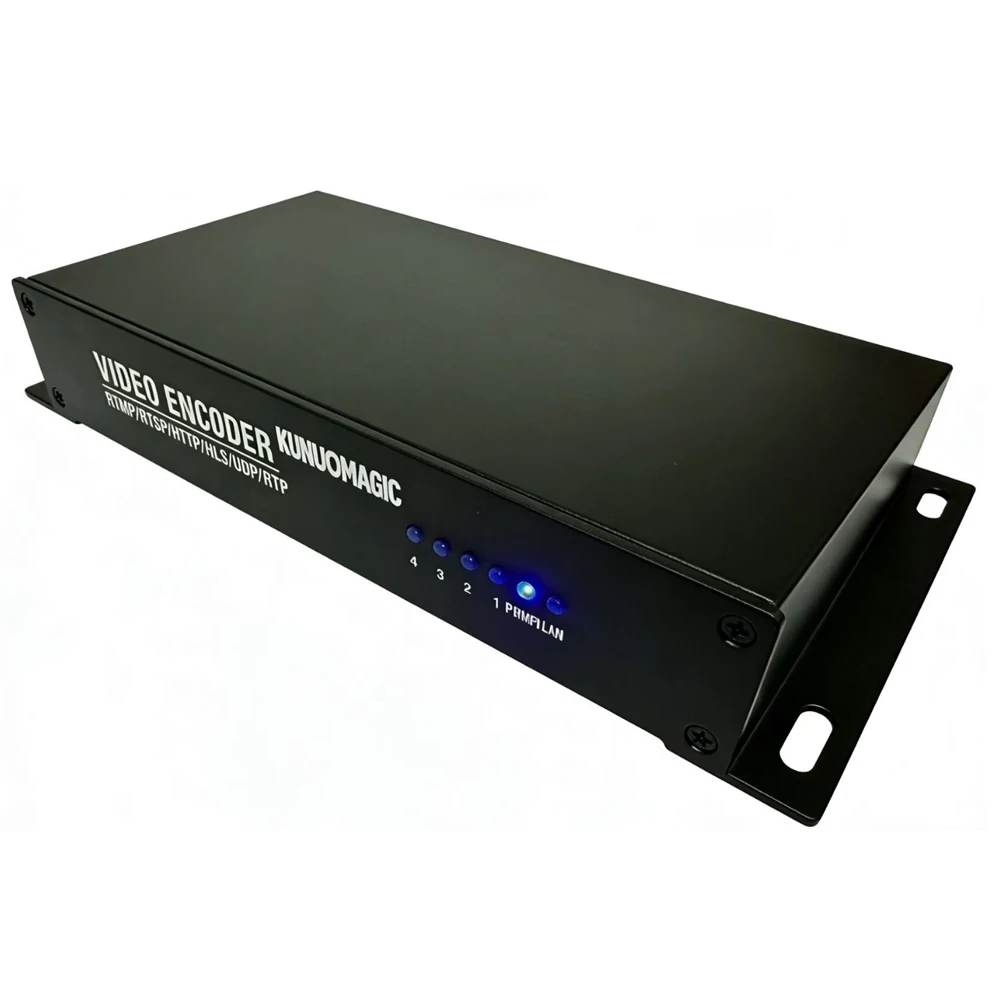 YDS2304H 4-Port HD to IP H.265/H.264 1080P Video Encoder with SRT/RTMP for YouTube Facebook Ustream