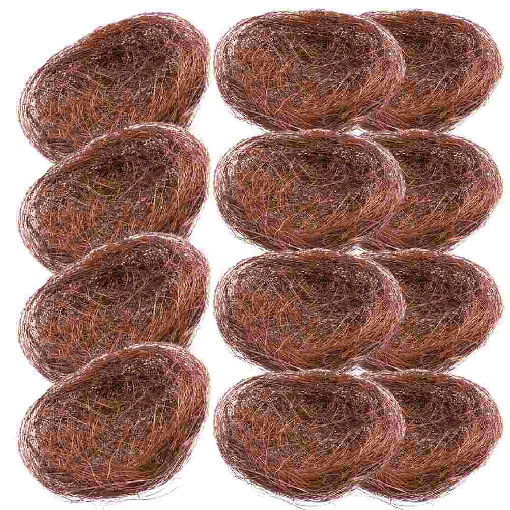 

16 Pcs Simulated Decorative Nests for Cages Silk Birdcage Scene Landscape nament Garden Small Decoration Rustic for Cages