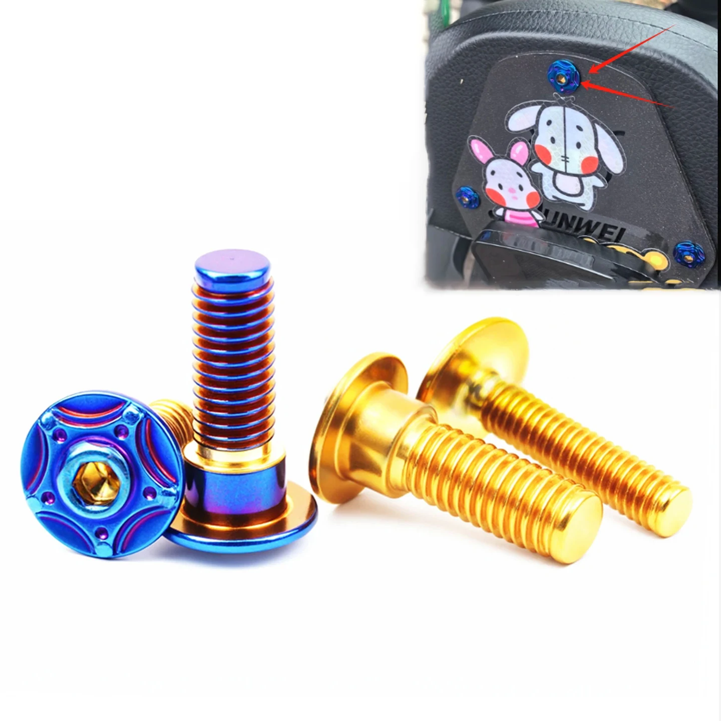 1~10pcs M6 M8 Stainless Steel Brake Disc Screws Bolts Plating Color Motorcycle Rotor for Honda Yamaha Kawasaki Suzuki Ornament