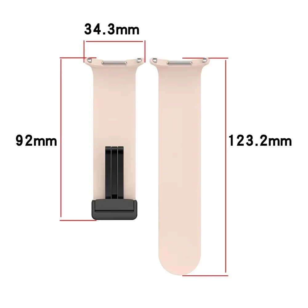 Silicone Magnetic Buckle Strap For Samsung Galaxy Watch Ultra Band Watch 7 Ultra 47mm Bracelet Replacement Soft Correa Watchband