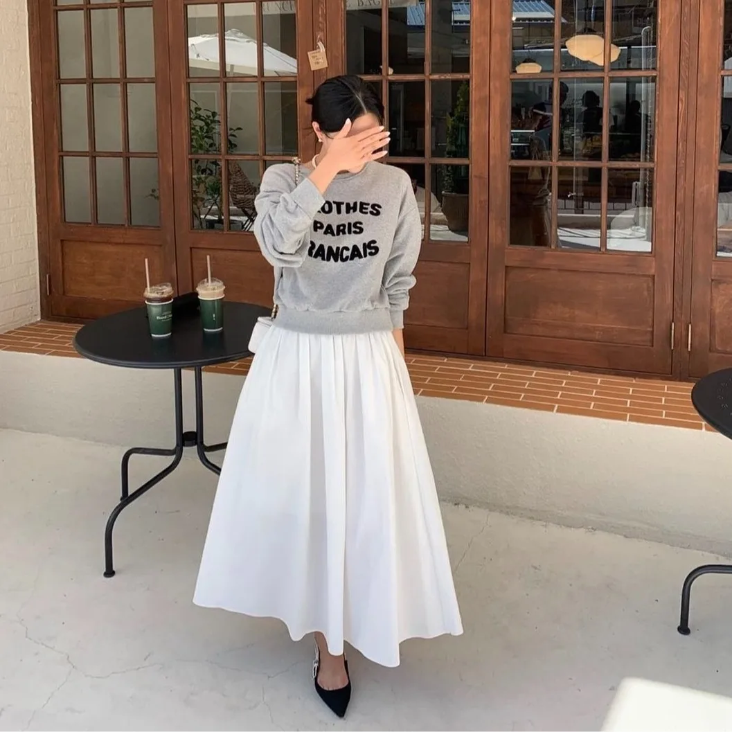 Koreaanse Sle Splice Sweater Dr Fake tweedelige casual streetwear voor dames lente herfst winter campus buitenactiviteiten