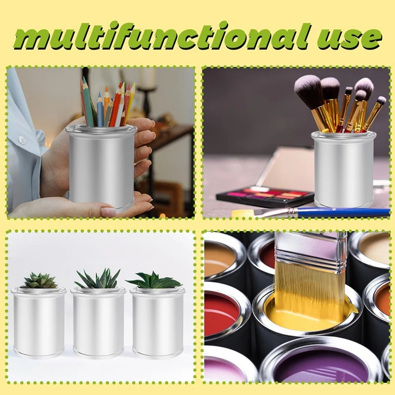 Enjoy New 12Pack Empty Paint Cans With Lids,1/2 Cup Capacity Empty Unlined Paint Cans Paint Storage Containers,For Painting Craf
