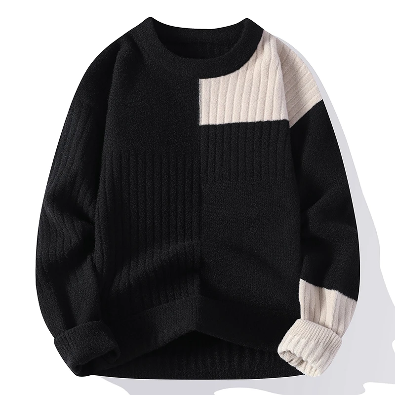 

2024 Thick Warm wool pullovers Men loose and comfortable sweater Autumn/Winter Men's Fashion Casual Sweaters youth Knittwear