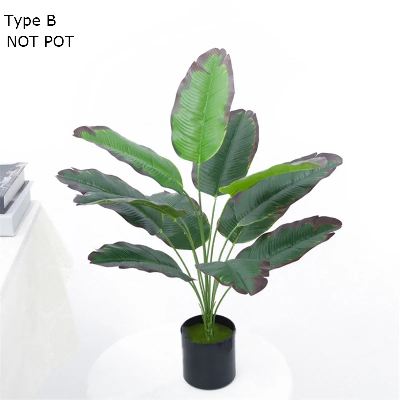 Artificial Plants Banana Tree Plastic Banana Leaf Nordic Greenery Plant Wedding Party Home Garden Decoration Fake Plant Potted