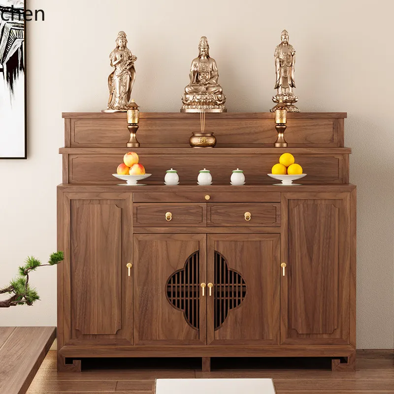 YFY  layer offering table incense case for home hall solid wood buddhist table modern casual buddhist table altar cabinet