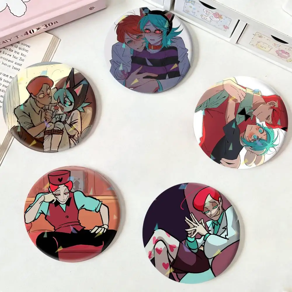 

PSYCHO CUTIES Badges Niche Design Brooch for Backpack Lapel Pins Creative Accessories