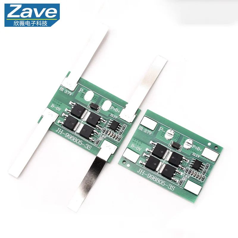 3S 11.1V/12V Lithium Battery Protection Board (5-10A) - Accessory for Sprayers, Solar Systems, Kids' Cars, 18650 Batteries