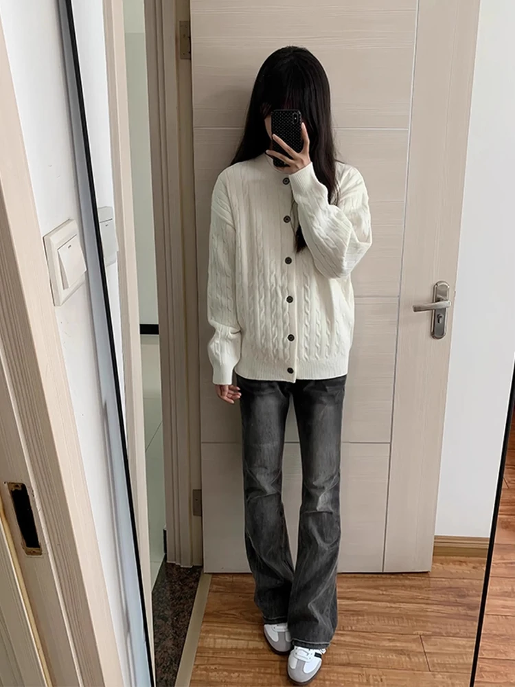 

Мужские облегающие прямые джинсы Cleanfit с высокой талией и водной талией с рисунком молнии, американский колокольчик, молодежная мода