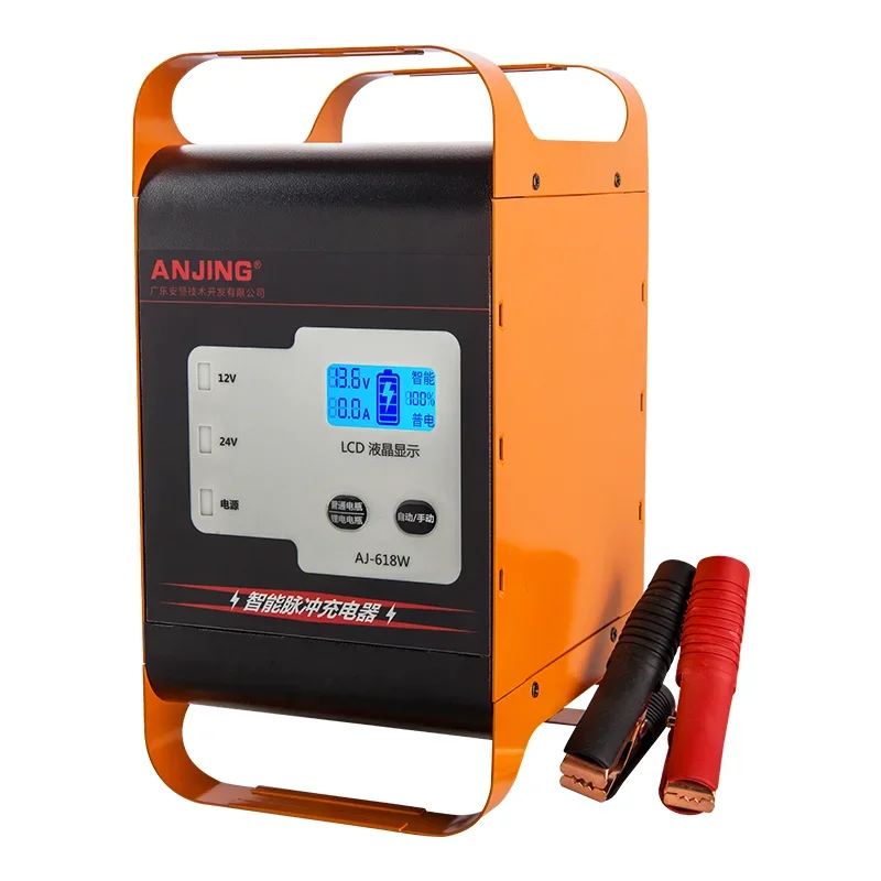 AJ-618W 600 واط عالية الطاقة 12 فولت 24 فولت شاحن بطارية السيارة ، 6-400A بطارية ليثيوم بطارية الرصاص الحمضية التلقائي إصلاح النبض الذكي