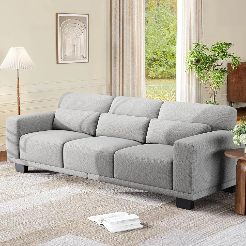 

89" Sofa,3 Seater Sofa Couch for Living Room,Modern Couch with Deep Seats &Wide Armrests,Supportive Futon & Removable Cover