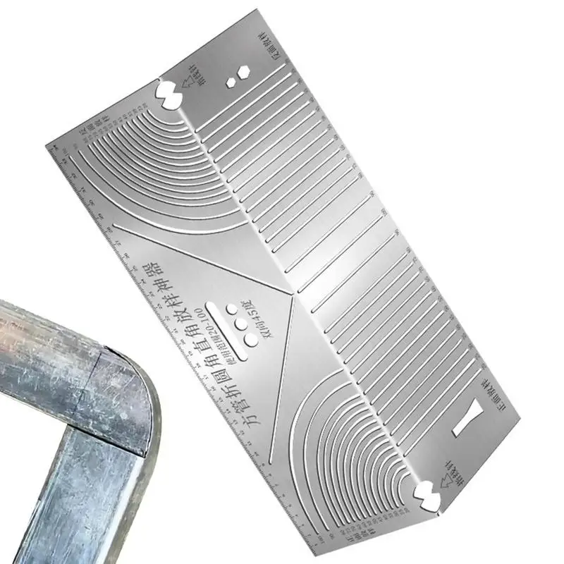 Arc Marking Ruler Construction Tool Right Angle Scriber Stainless Steel Ergonomic Parallel Drawing Tool 90 Degree Folding Ruler