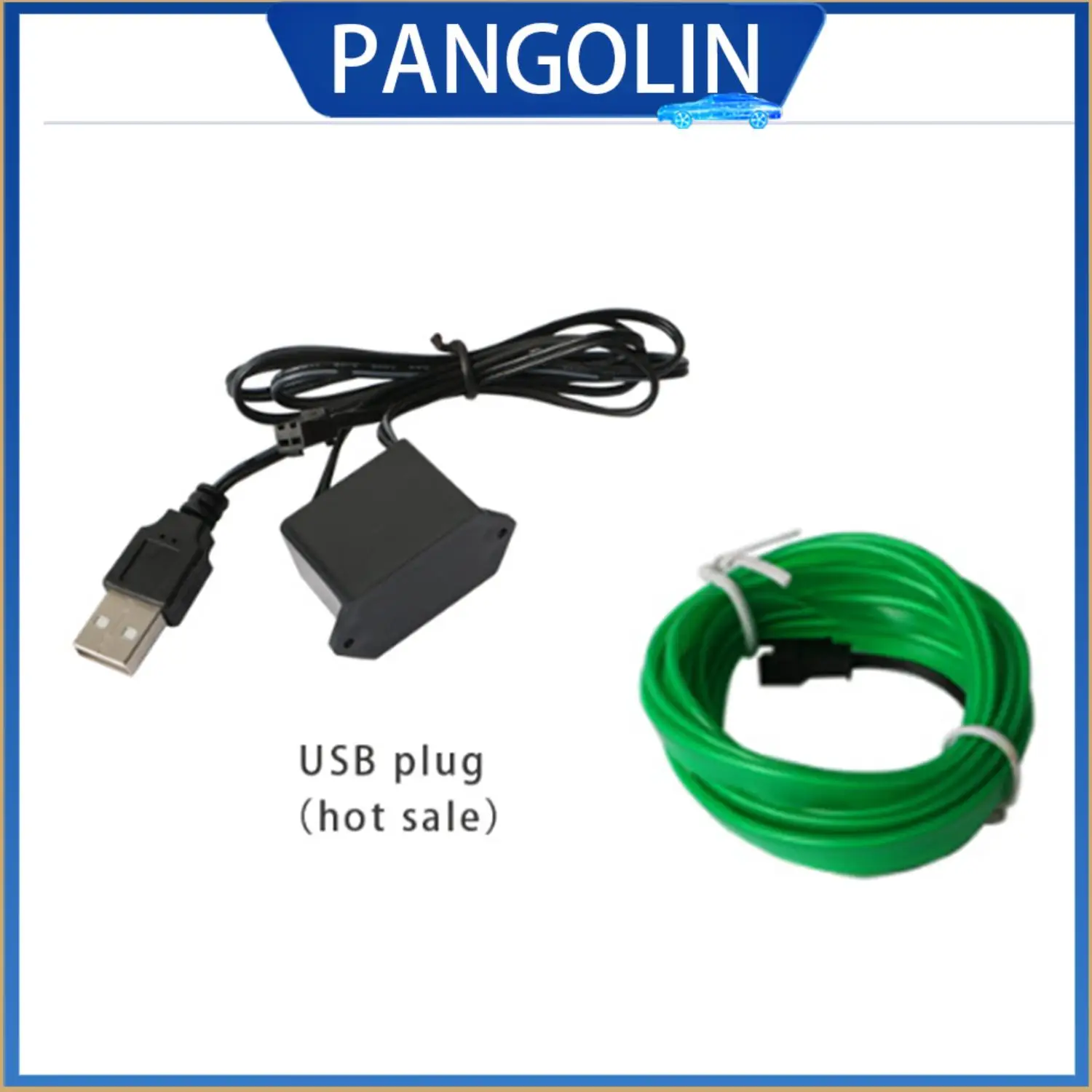 

PANGOLIN Car 5-Meter Led Atmosphere Light With Usb Drive (With Mounting Scraper)-Green Car Interior Decor Auto Fastener & Clip