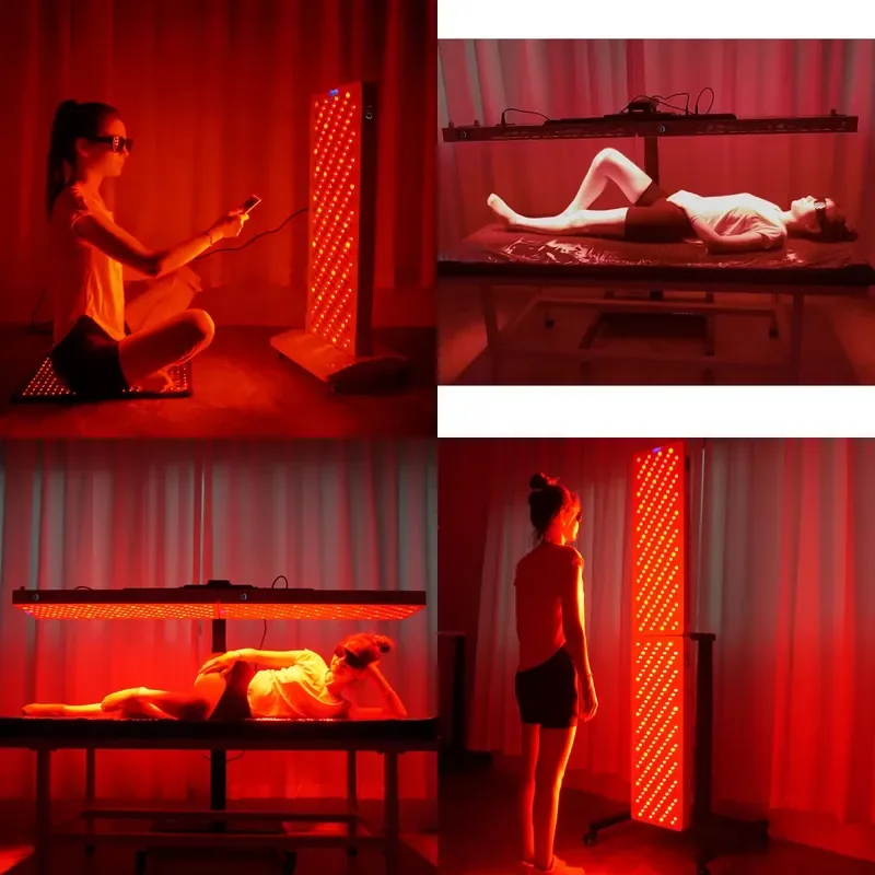 Vertical Red and Infrared Light Therapy Lamp Diode Phototherapy Device for Personal Adjustment and Pain Relief
