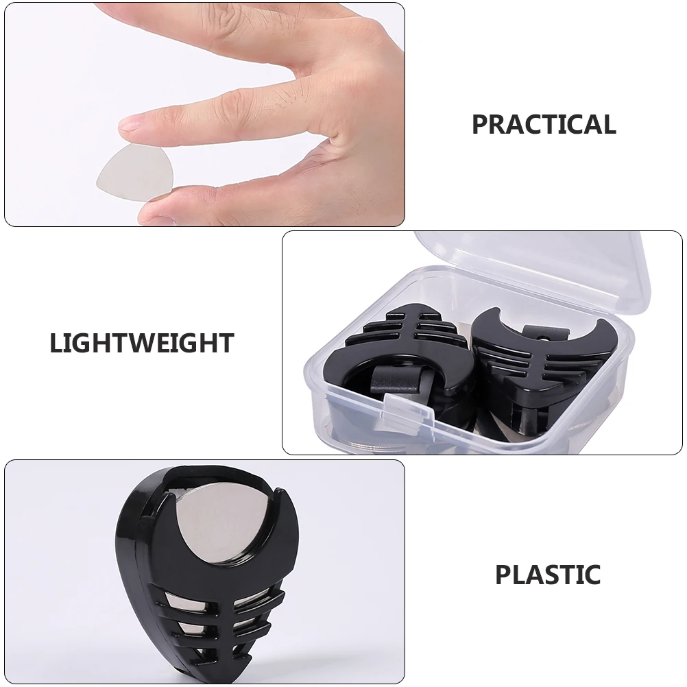 

1 set Stainless Steel Guitar Pick Combination Set with Case Storage Box for Electric Acoustic Bass Guitar Accessories Plectrum