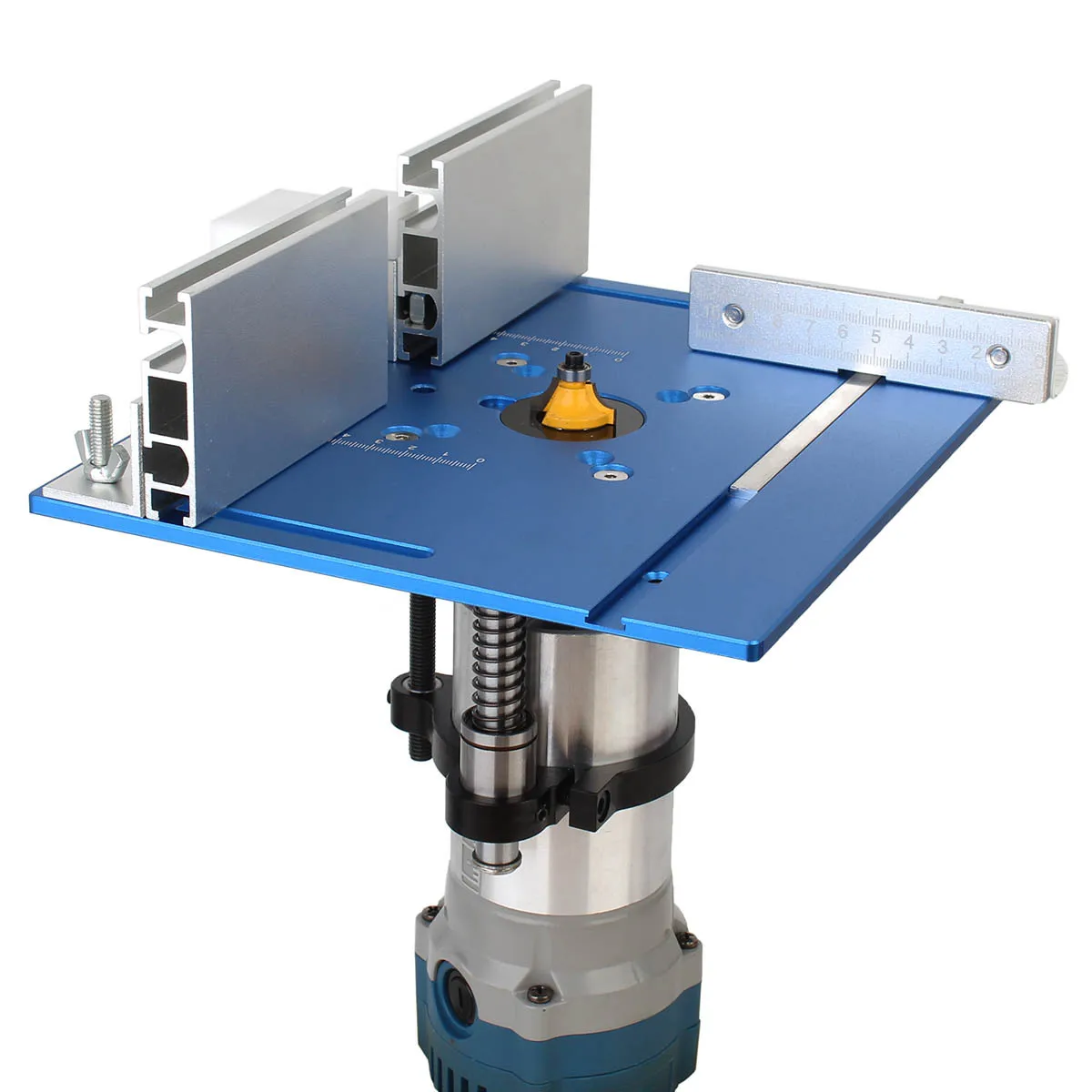 C8 Woodworking Engraving Machine Inverted Board, Bakelite Milling Tabletop, Aluminum Alloy Panel, Backer, Push Ruler