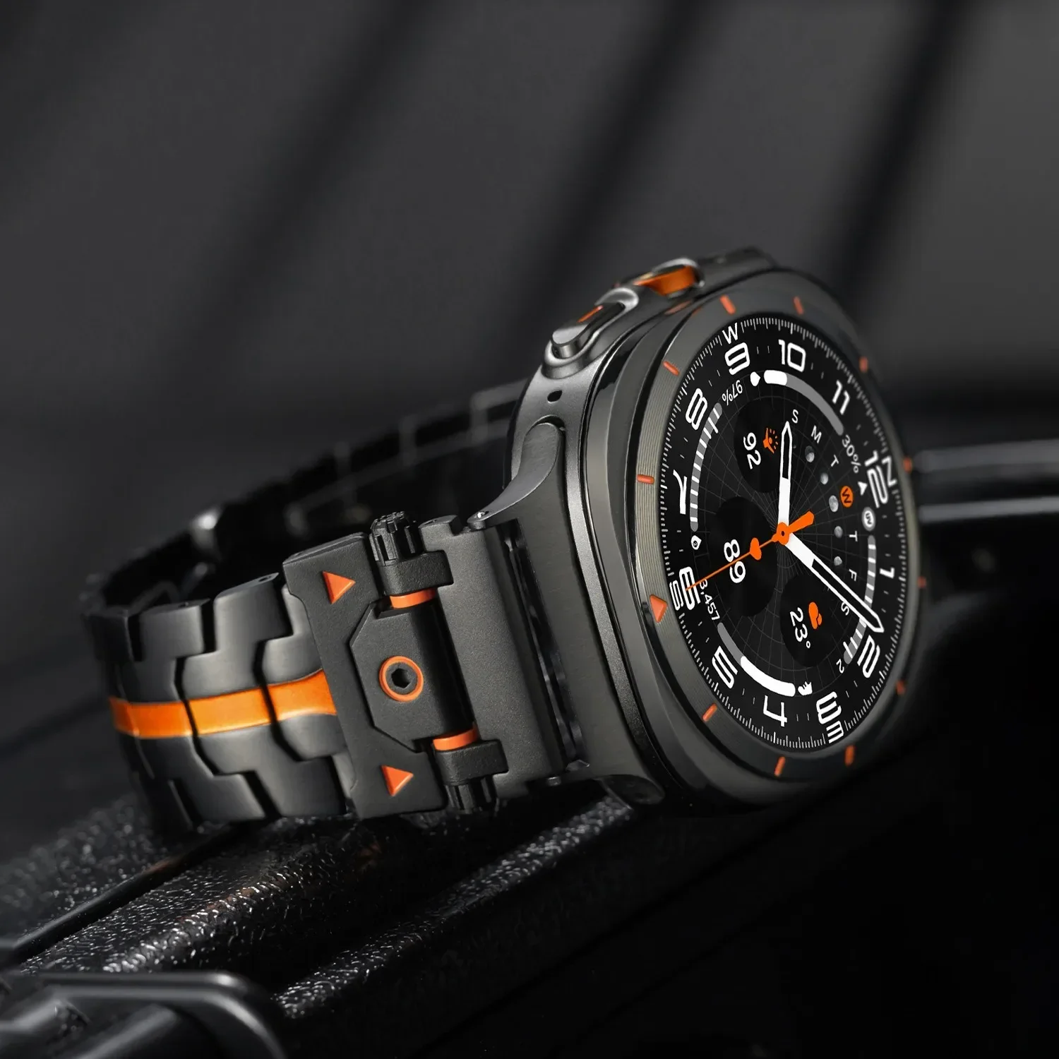 Samsung Galaxy Watch Ultra 2025 47mm用メタルストラップ 快適なステンレススチールブレスレットバンド Galaxy Watch 7 Ultra 47mm対応