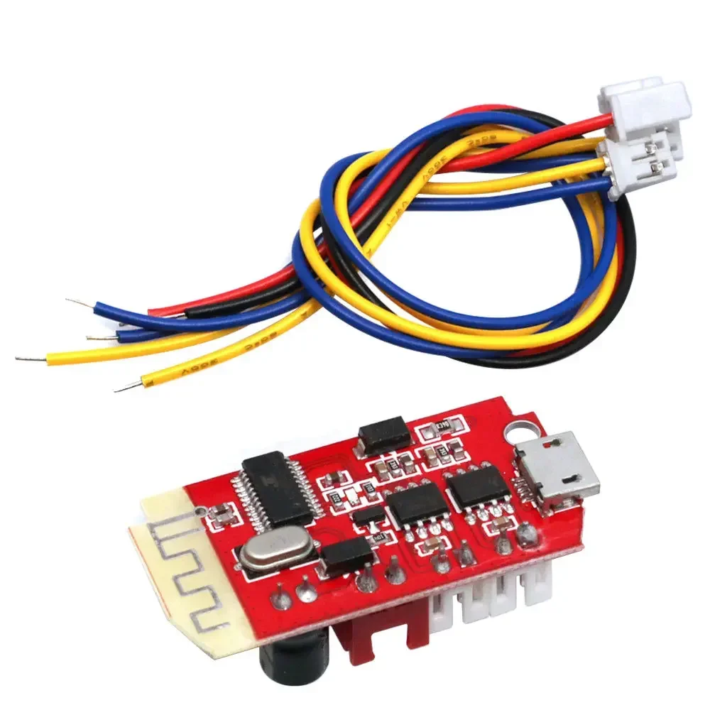 Scheda amplificatore stereo Micro Bluetooth 4.2 CT14 - Mini modulo di alimentazione da 5 W + 5 W con porta di ricarica (ingresso 3,7 V-5 V) per fai da te