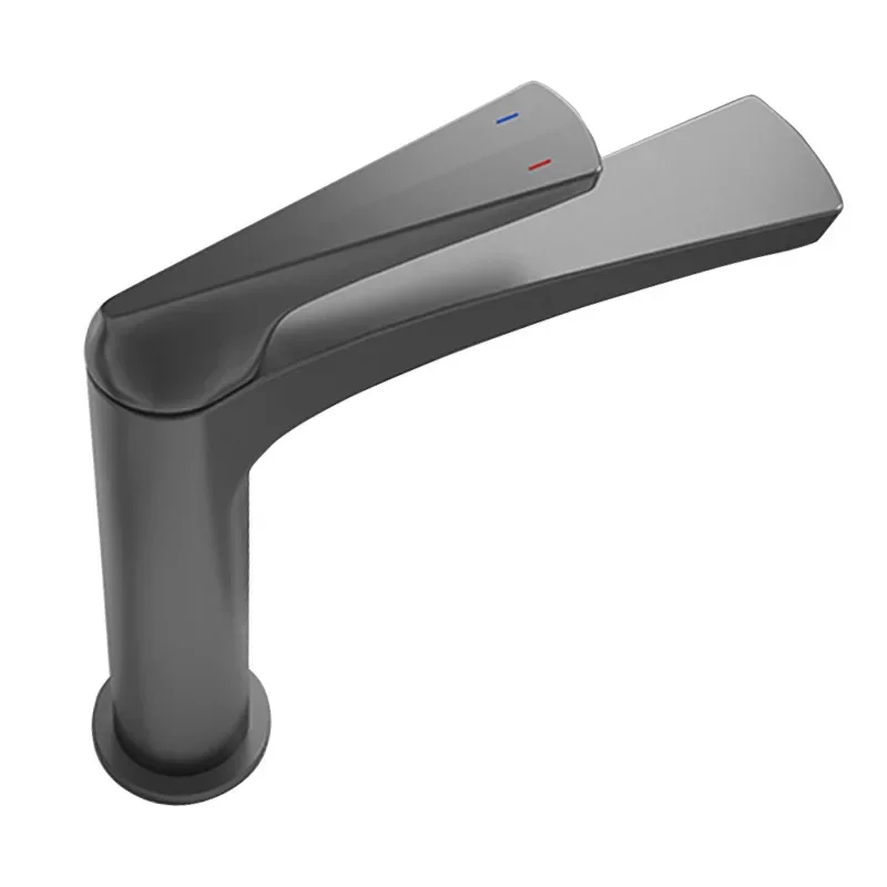 

Смеситель для раковины бытовой, для горячей и холодной воды, цвет пистолетный серый, MT2522