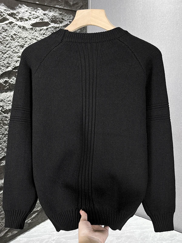 

Knitted Sweater for Men Trendy Lightweight Autumn Winter New Sle Year Meeting Red Base Knitted Woolen Coat