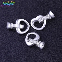 Juya Handmade 18K Gold Plated Decorative Connector Fastener Lock Clasps Accessories For DIY Needlework Gem Pearls Jewelry Making
