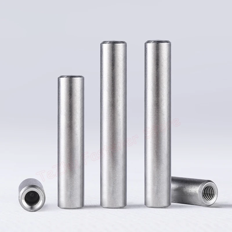 M3 M4 M5 M6 Internal Thread Cylindrical Pin GB120 Female Thread Locating Dowel Pin 304 Stainless Steel OD 4-12mm Length 12-80mm