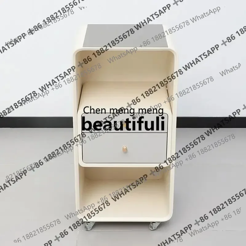 High-end barber shop tool cabinet, solid wood drawer, beauty shop storage, trolley simple locker