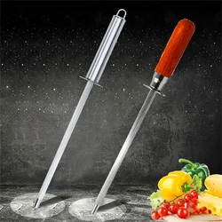 Knife Sharpening Rod 11Inch Kitchen Honing Steel Knife Sharpening Carbon Steel Durable Stainless Steel Knife Sharpener