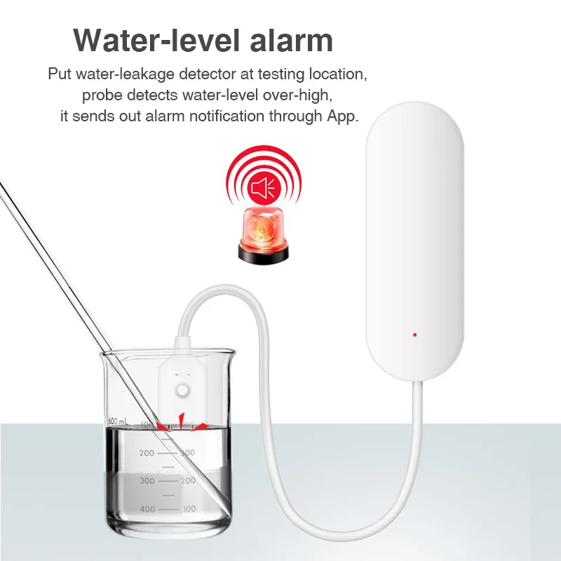 Tuya Smart Water Leak Alarm Features Smartphone Remote Monitoring Capability For Efficient Leak Detection, Ldeal For Homes .