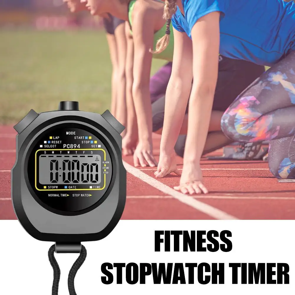 Waterproof Sports Referee Stopwatch Timer Fitness Running Field And Stopwatch Training Track S6N4