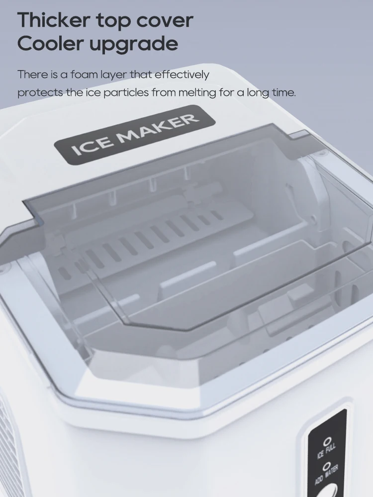 آلة صنع الثلج المنزلية الأوتوماتيكية HiBREW ، التنظيف الذاتي ، المطبخ ، المكتب ، البار ، الحفلات ، 60 هرتز ، 50 هرتز