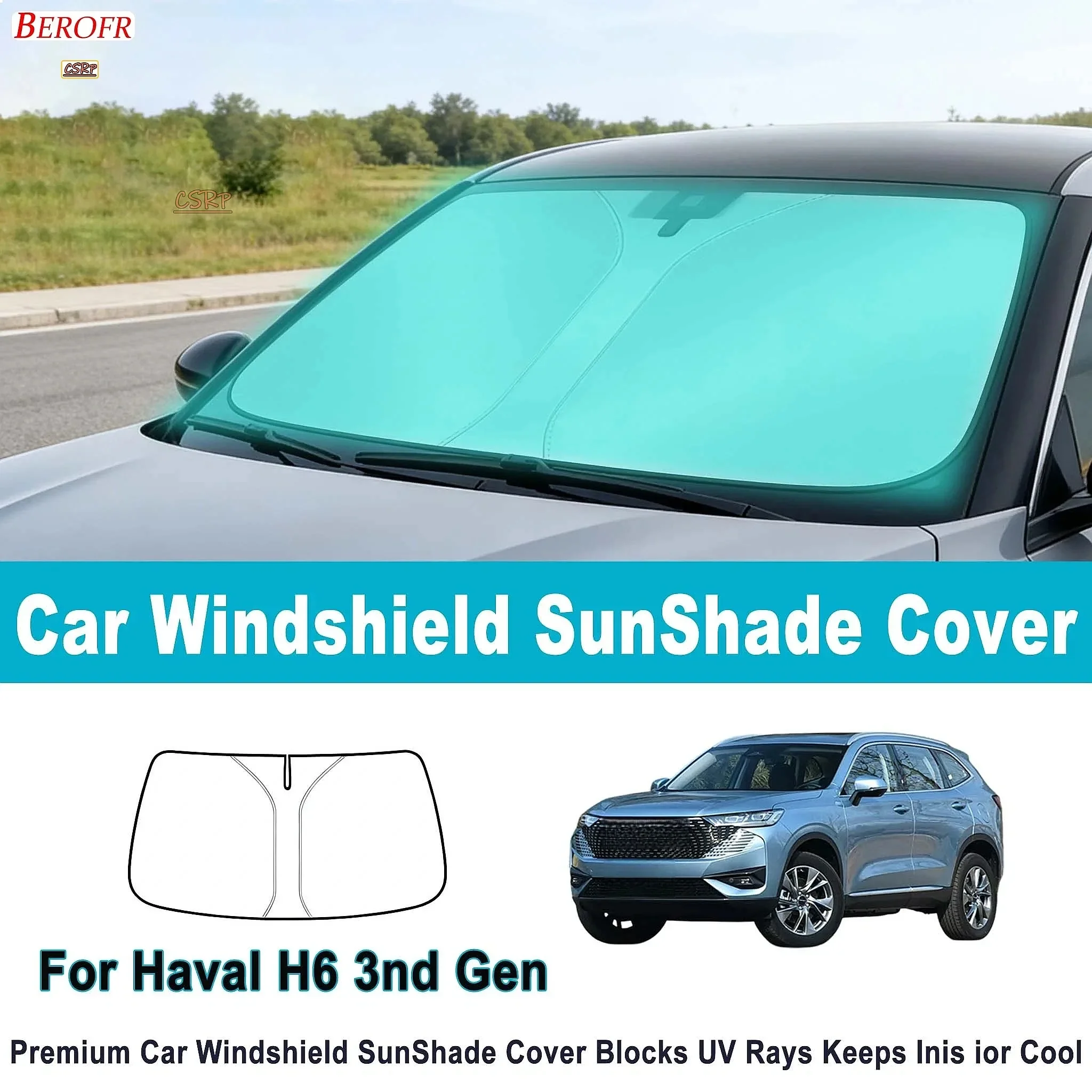 For Haval H6 3nd Gen 2020-2024 Car Windshield Sunshade Cover Front Window Sun Shade Heat Insulation Summer Auto Accessories