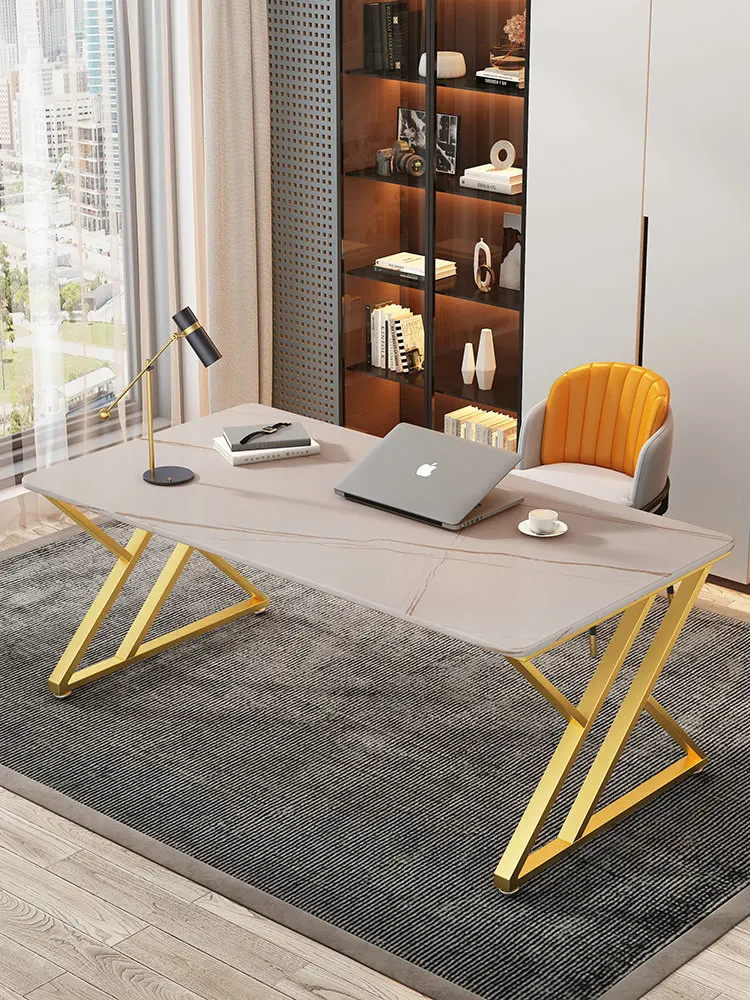 Slate desk, simple modern computer desk, light luxury style study desk, Nordic simple desk