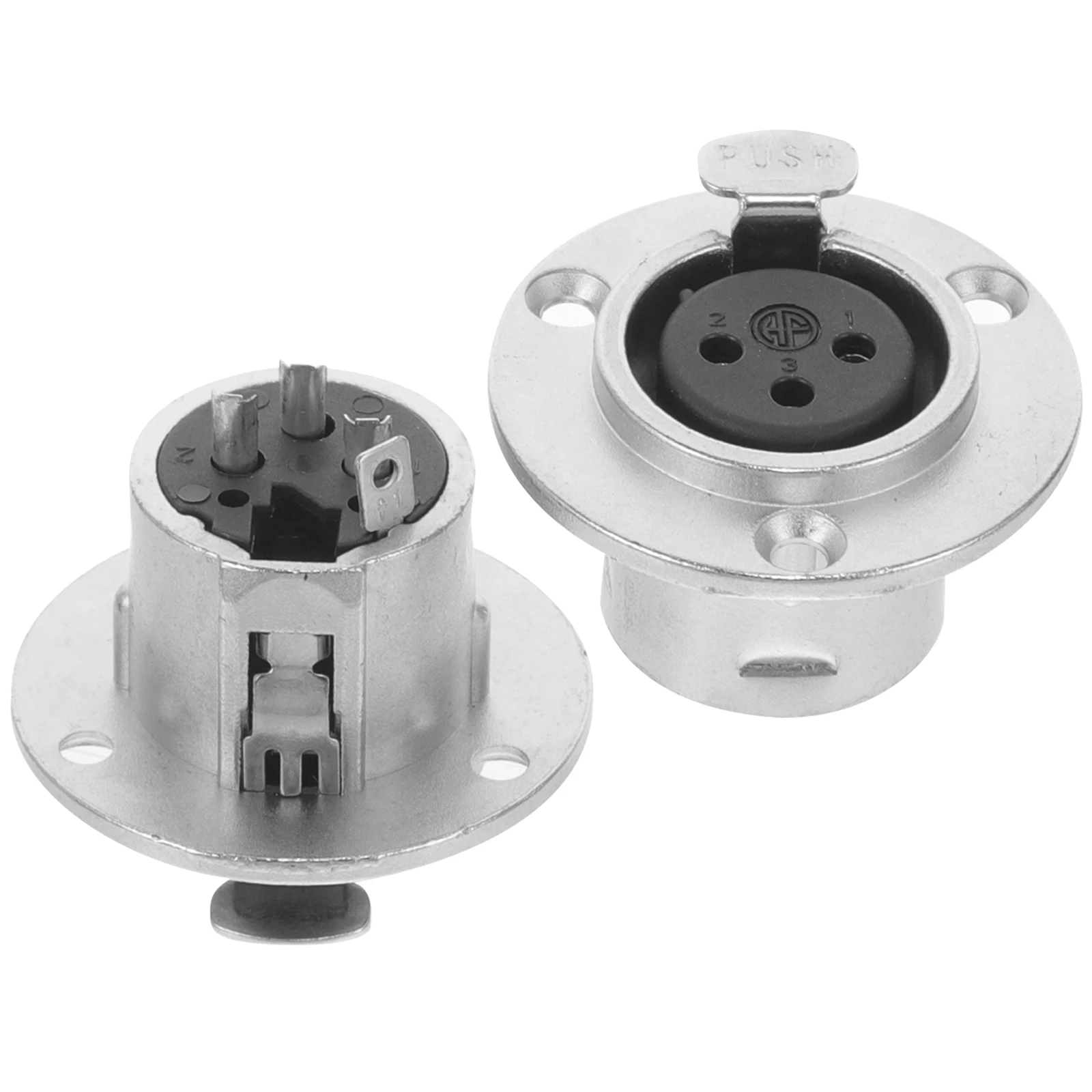 

2pcs Microphone Socket 3 Pin Female Jack Connector Panel Mount Audio Speaker Adapter Zinc Alloy Durable For Patch
