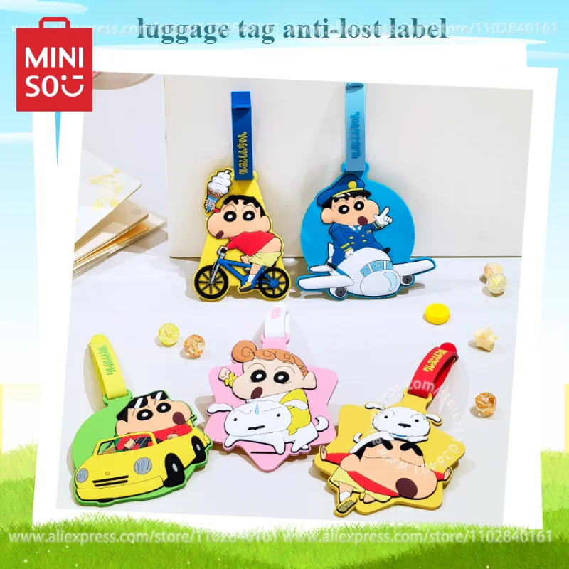 MINISO Luggage Tag Anti-lost Label Cartoon Three-dimensional Decoration Children's Toy Suitcase Birthday Present Peripheral