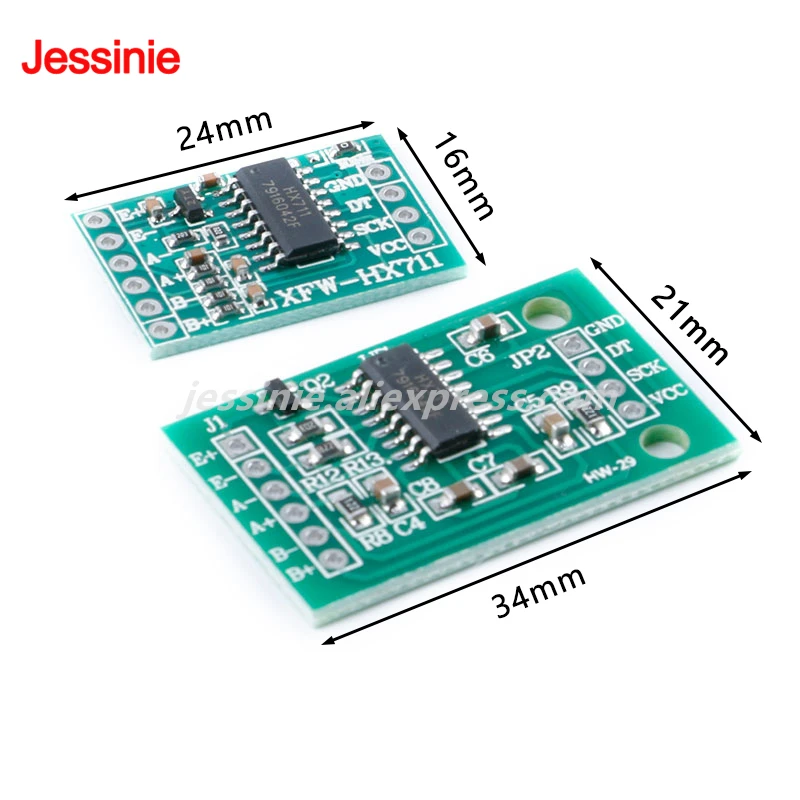 Sensor de presión de pesaje de peso AD con Chip HX711, Mini módulo de precisión de 24 bits dedicado de doble canal estándar