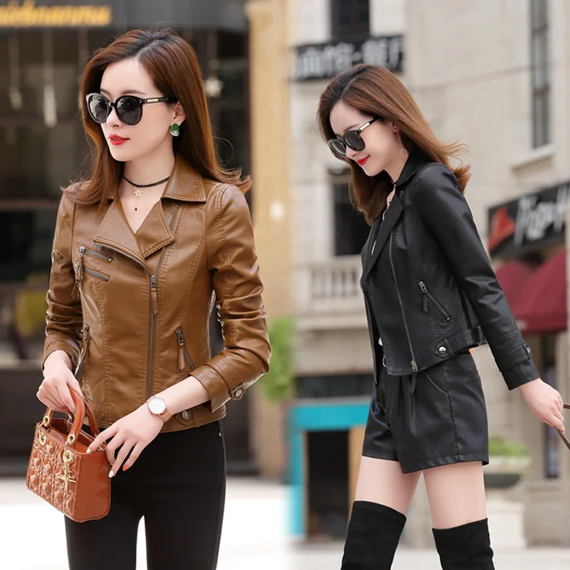 Sheepskin Women's Coat Short Fit Haining Spring and Autumn 2024 New Product Small and Versatile Women's Leather Coat