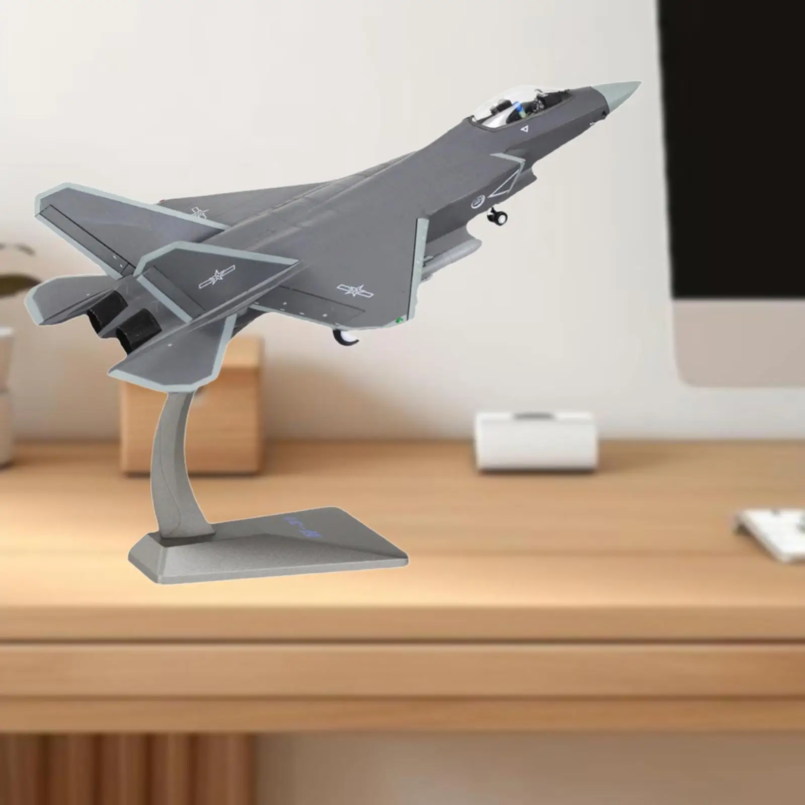 1:72 J31 Aircraft Model Visible Cockpit with Base for Bar Shelf TV Cabinet