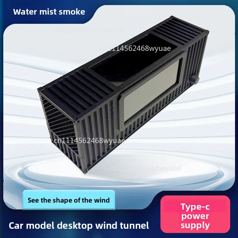 3D Printed Wind Tunnel Display Case for 1/64 1/43 Scale Model Car with Water Mist LED Lights Type-C Compatible